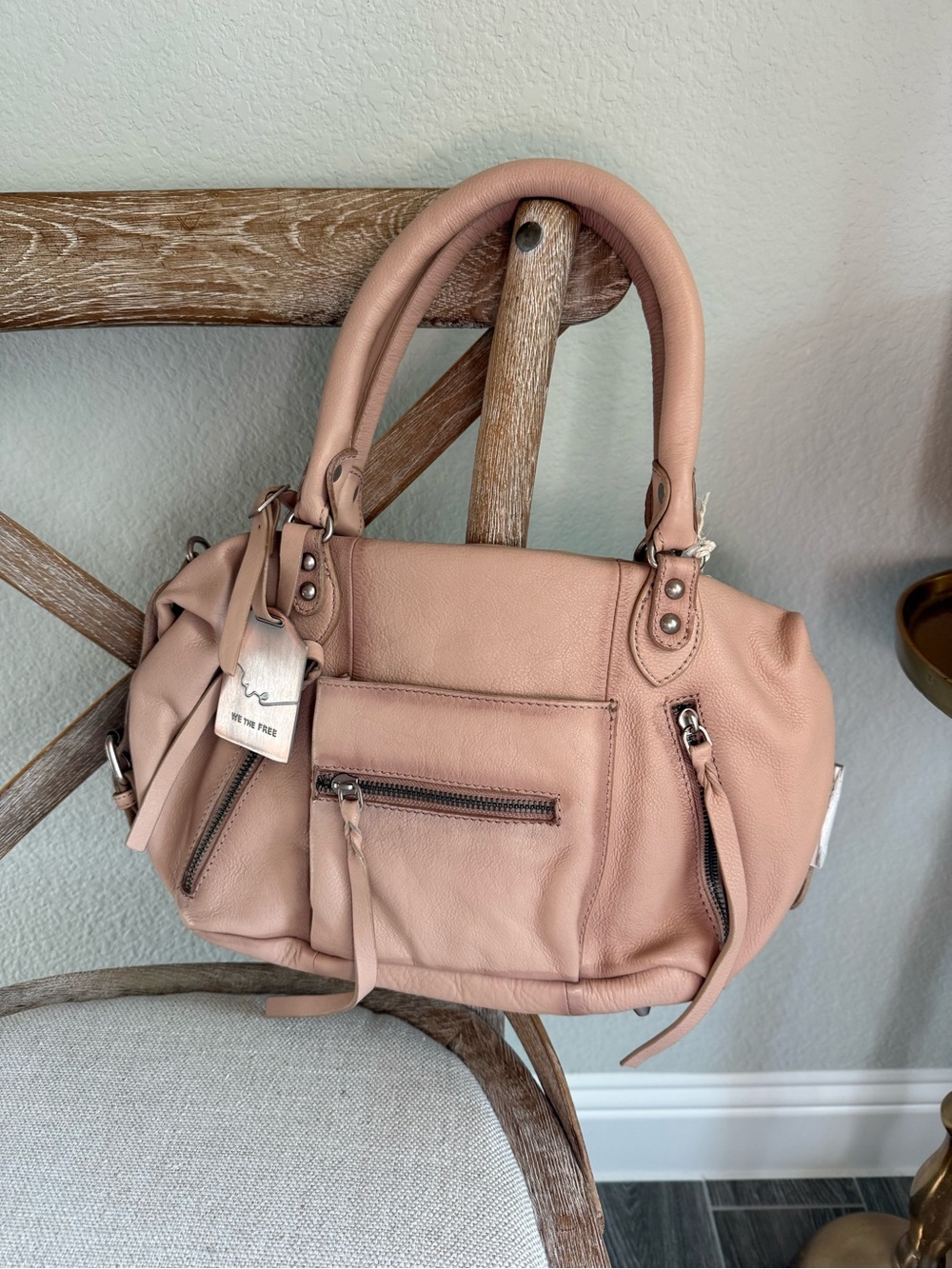 NEW COLOR Free people we the free baby Emerson tote bag toasted almond